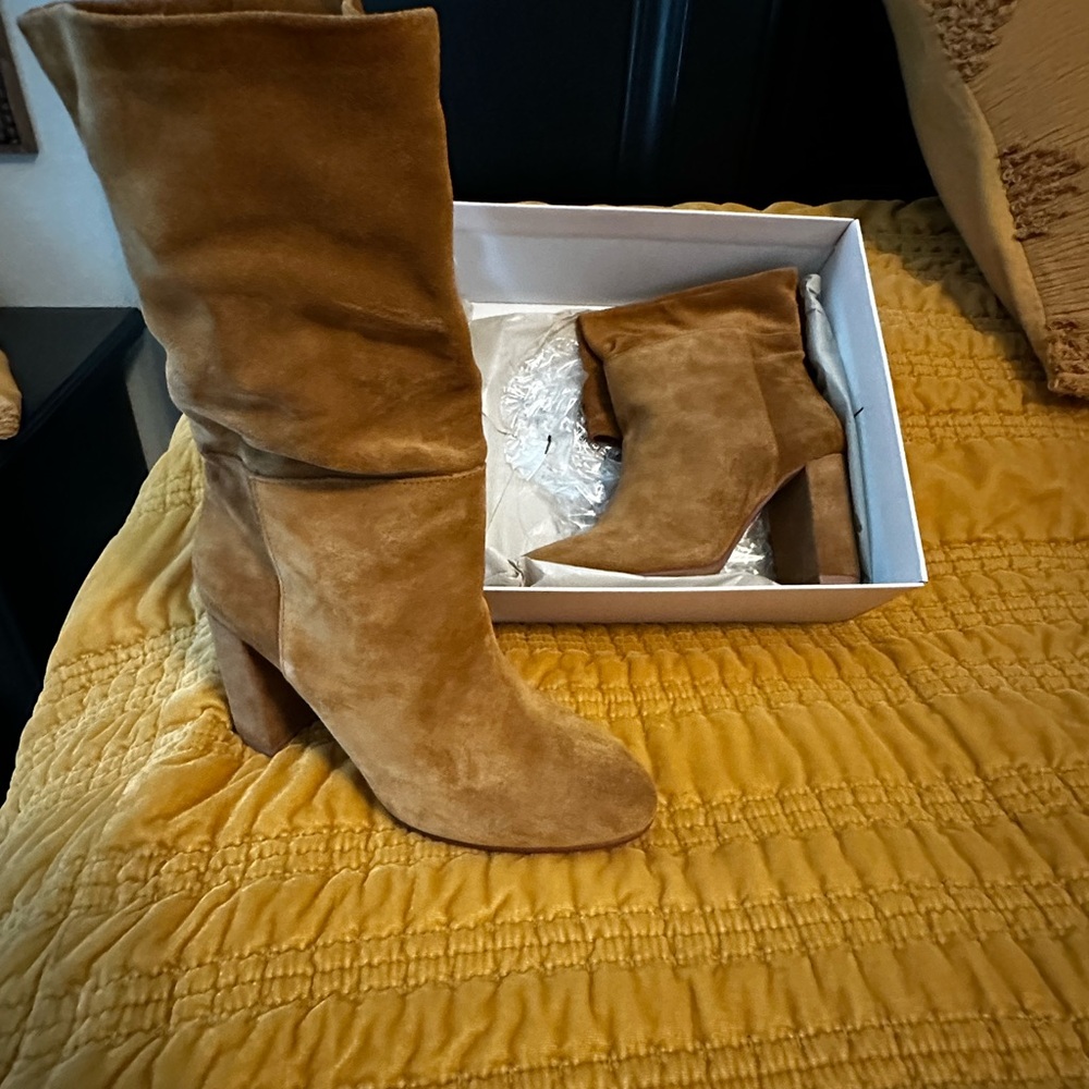 Chinese Laundry Tan Heeled Boots